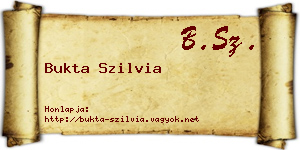 Bukta Szilvia névjegykártya