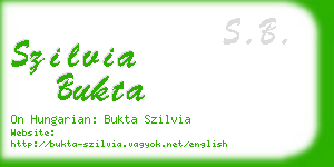 szilvia bukta business card